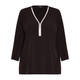 Tia Top With Mirrored Trim Black