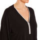 Tia Top With Mirrored Trim Black