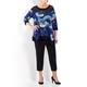 BEIGE LABEL TROUSERS WITH DIAMANTE HEM DETAIL NAVY