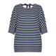 VERPASS STRETCH JERSEY TOP NAVY AND WHITE 