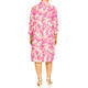 Verpass Geometric Print Shirt Dress Flamingo Pink 