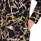 BEIGE EQUESTRIAN MOTIF DRESS BLACK AND GOLD