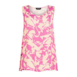 Verpass Abstract Print Vest Pink - Plus Size Collection