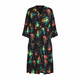 Yoek Leaf Print Midi Dress Multicolour