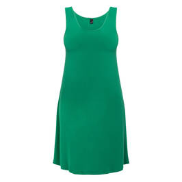 Yoek Jersey Sleeveless Dress Green - Plus Size Collection