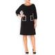 YOEK black shift DRESS with embellished pockets and neckline