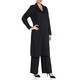 YOEK LONG PINSTRIPE JACKET BLACK