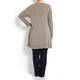 YOEK taupe fine knit Tunic