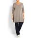 YOEK taupe fine knit Tunic