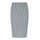 Yoek grey polka dot pencil SKIRT