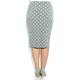 Yoek grey polka dot pencil SKIRT