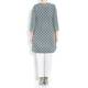 YOEK GREY POLKA DOT TUNIC WITH EMBELLISHED NECKLINE