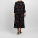 Alembika Satin Front Jersey Print Dress Black 