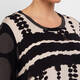 Alembika Satin Front Jersey Print Dress Black 