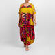 Alembika Bold Floral Jersey Pull On Trouser Mustard 
