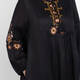Elena Miro Embroidered Jewel Embellished Linen Dress 