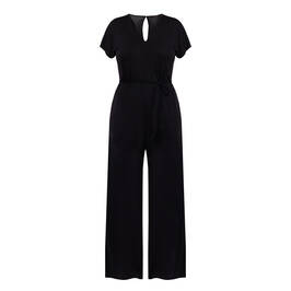 Elena Miro Crepe Jersey Jumpsuit Black - Plus Size Collection