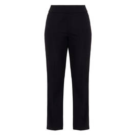 Luisa Viola Pull-On Envers Satin Trousers Black - Plus Size Collection