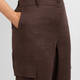 Persona by Marina Rinaldi Flax Linen Cargo Trousers Brown