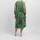 Yoek Pleated Dress Purple and Green 