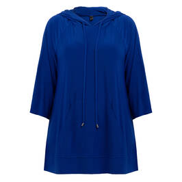 Yoek Jersey Hoodie Cobalt  - Plus Size Collection